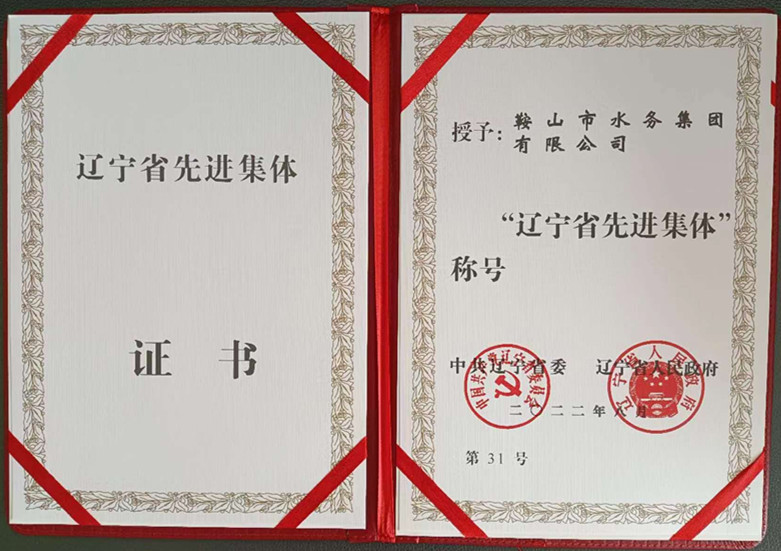 水務(wù)集團(tuán)被授予“遼寧省先進(jìn)集體”稱(chēng)號(hào)